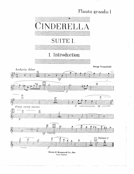 First page of Cinderella (1st suite)