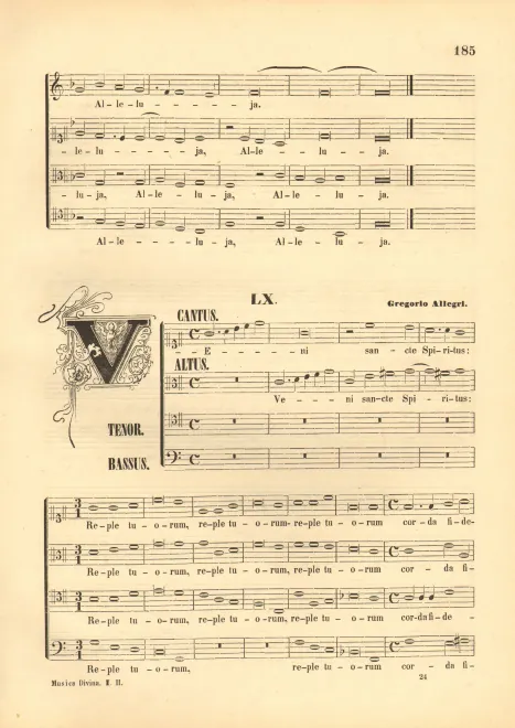 First page of Veni sancte Spiritus
