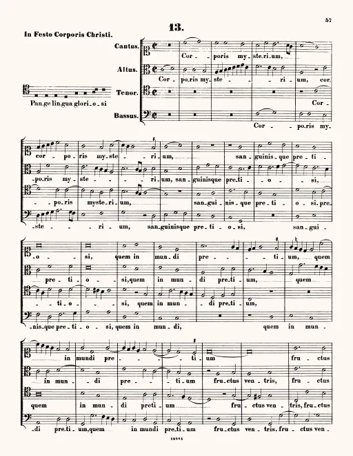 First page of Pange lingua gloriosi