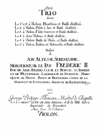 First page of Trio Sonata in A minor