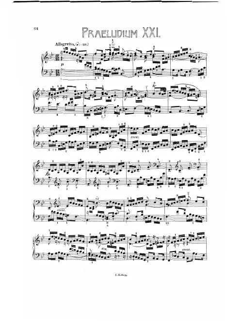 First page of Prelude and Fugue in B-flat major