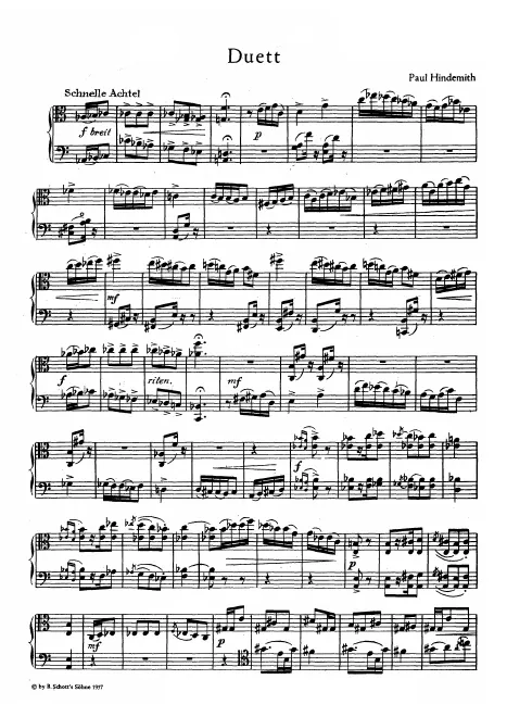 First page of Duo for Viola and Cello