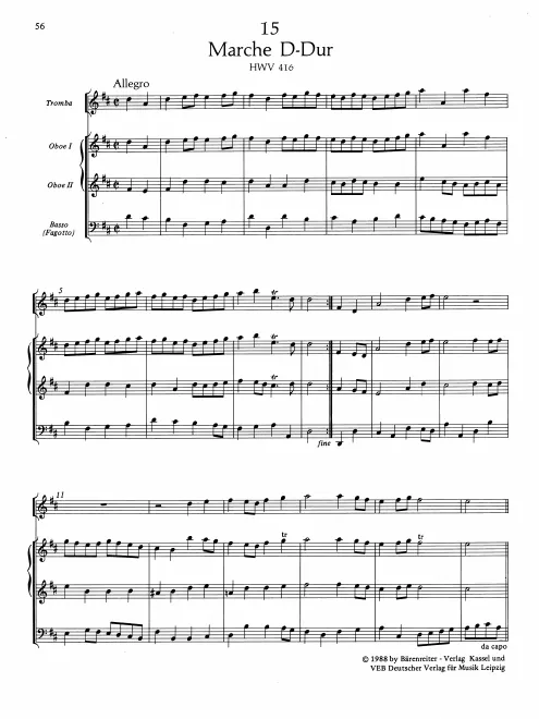First page of March in D major