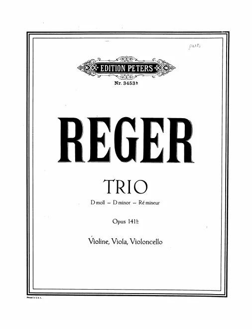 First page of String Trio, Op.141b