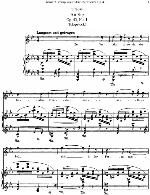 First page of 3 Gesänge älterer deutscher Dichter