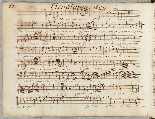 First page of In te Domine spes mea