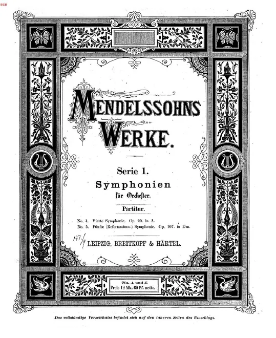 First page of Symphony No.4 in A major