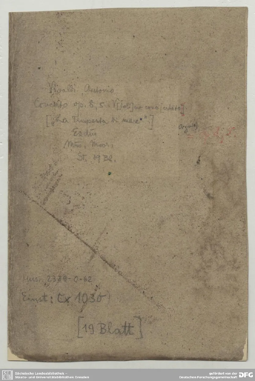 First page of Violin Concerto in E-flat major
