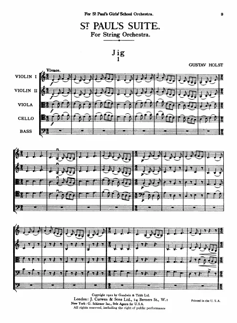 First page of St. Paul's Suite