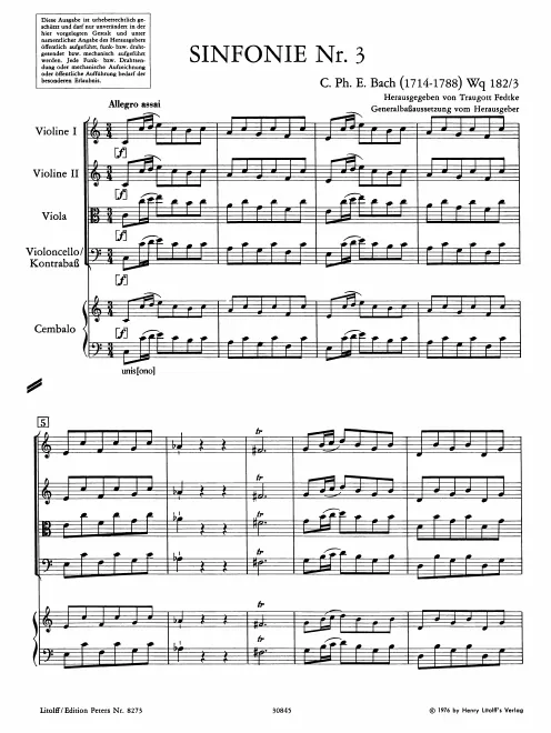 First page of Symphony in C major