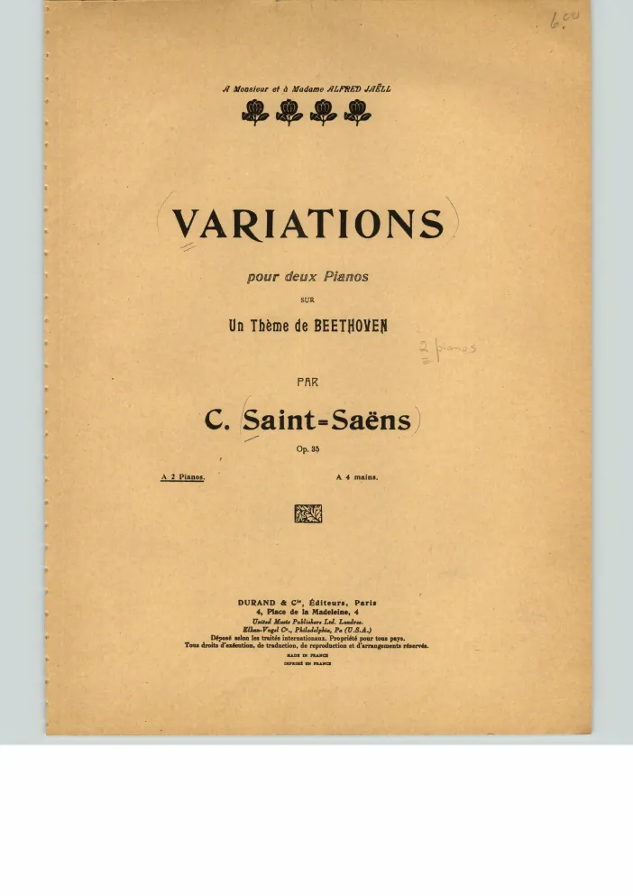 First page of Variations on a Theme of Beethoven