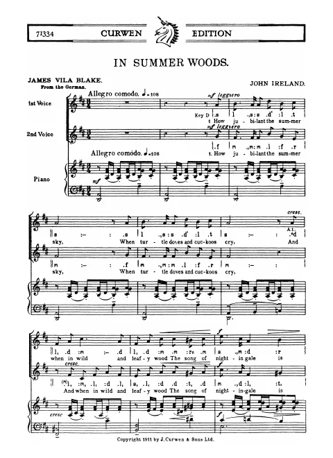 First page of In Summer Woods
