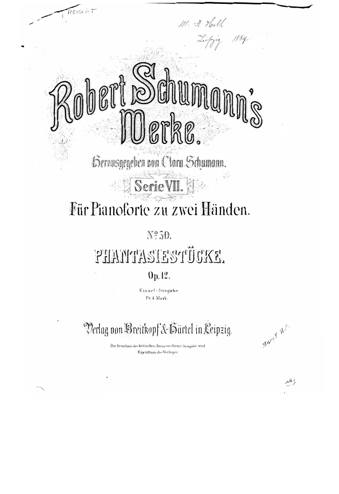 First page of Fantasiestücke
