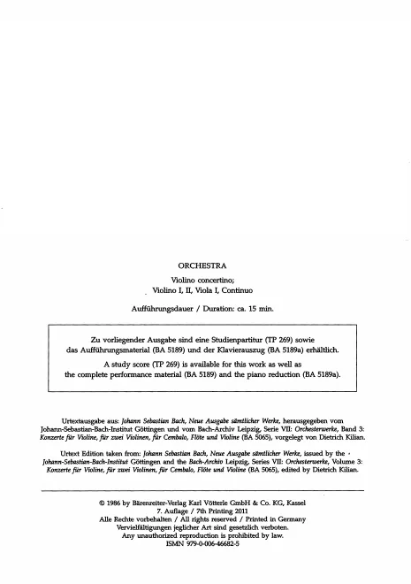 First page of Violin Concerto