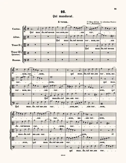 First page of Qui manducat
