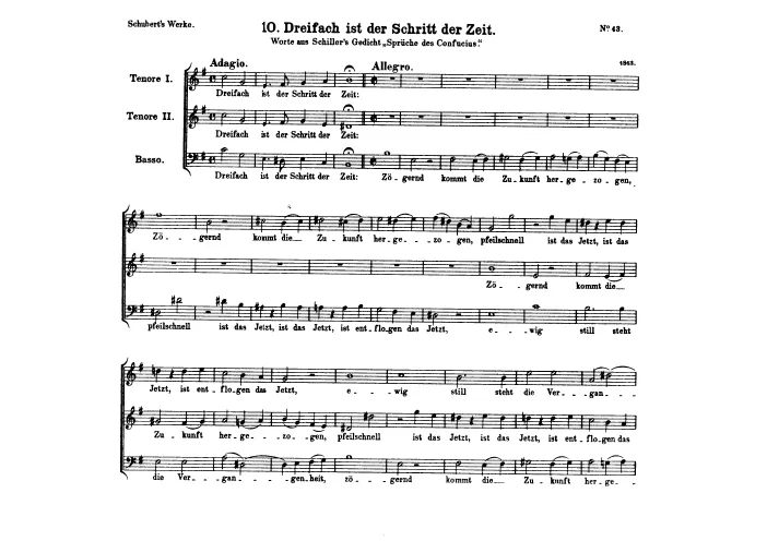 First page of Dreifach ist der Schritt der Zeit