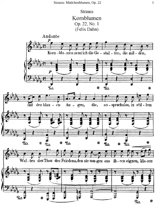 First page of Mädchenblumen