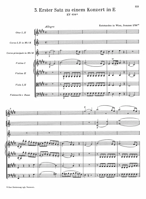First page of Horn Concerto