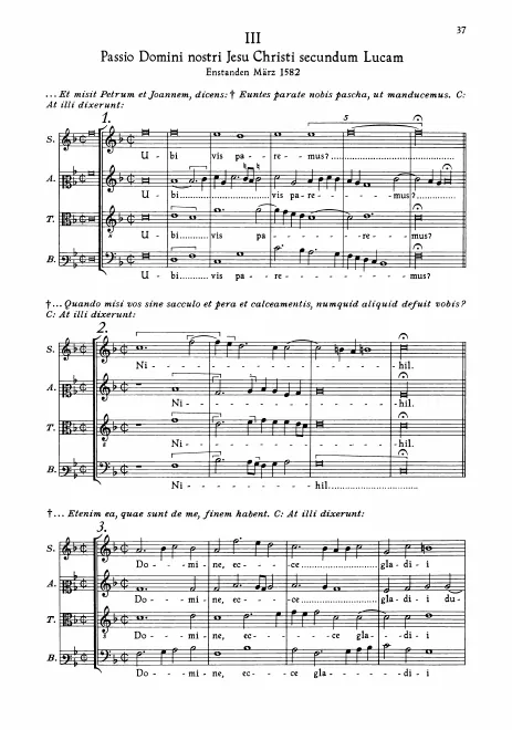 First page of Passio Domini nostri Jesu Christi secundum Lucam