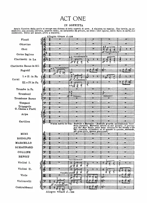 First page of La bohème