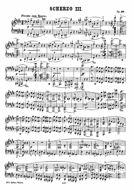 First page of Scherzo No.3