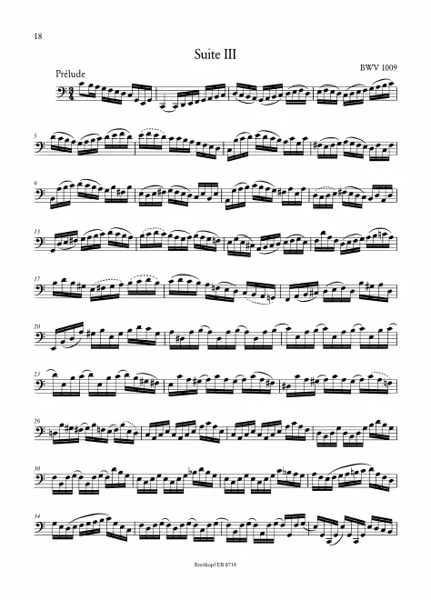 First page of Cello Suite No.3
