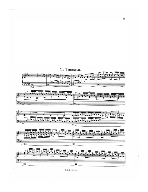 First page of Toccata in C minor