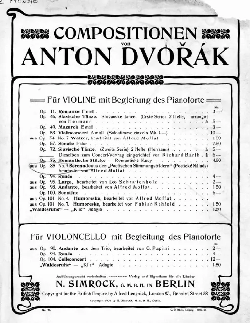 First page of Poetic Tone Pictures