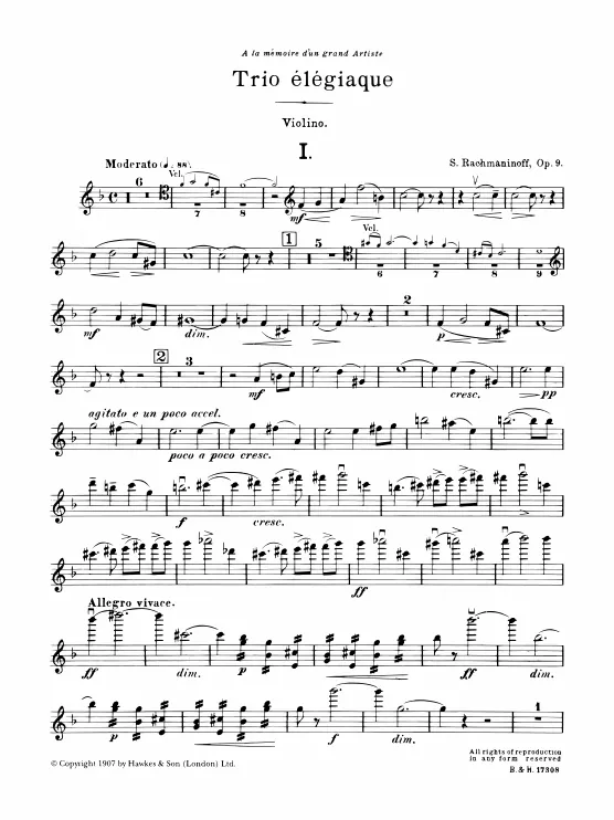 First page of Trio élégiaque No.2