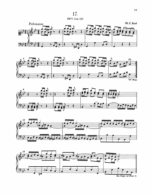 First page of March in D major, BWV Anh.122