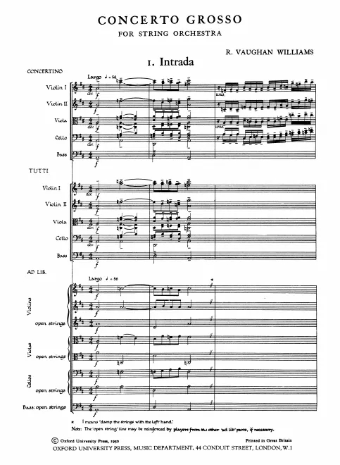 First page of Concerto Grosso