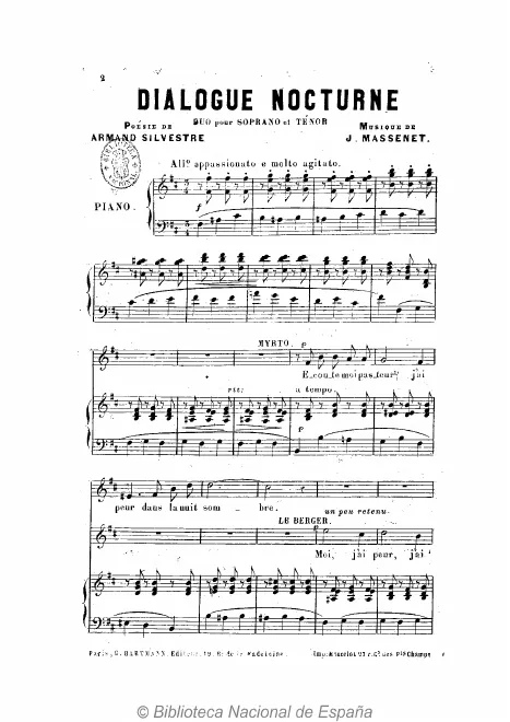 First page of Dialogue nocturne