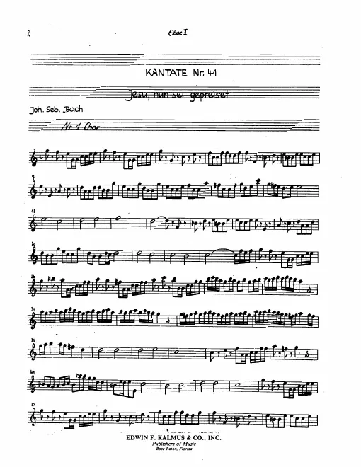 First page of Jesu, nun sei gepreiset