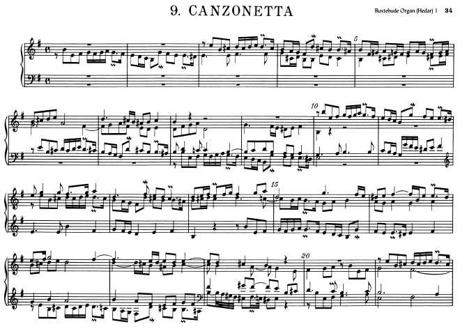 First page of Canzonetta in E minor