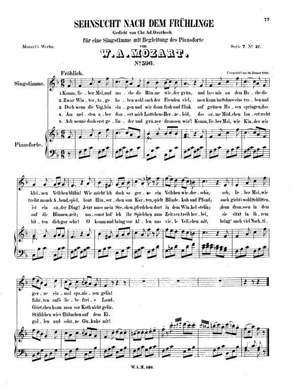 First page of Sehnsucht nach dem Frühling