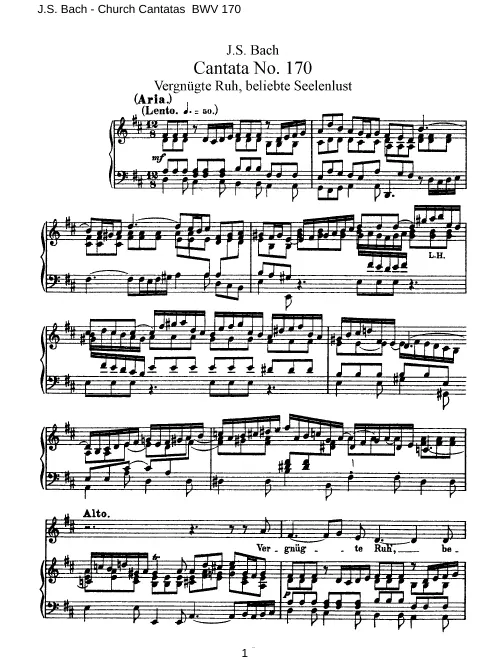 First page of Vergnügte Ruh, beliebte Seelenlust