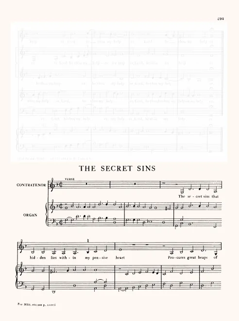 First page of The Secret Sins