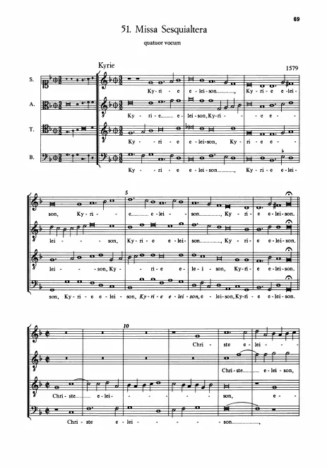 First page of Missa Sesquialtera