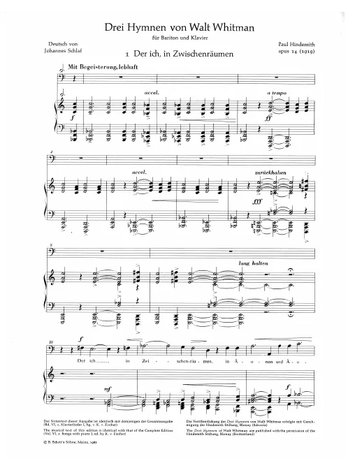 First page of 3 Hymnen