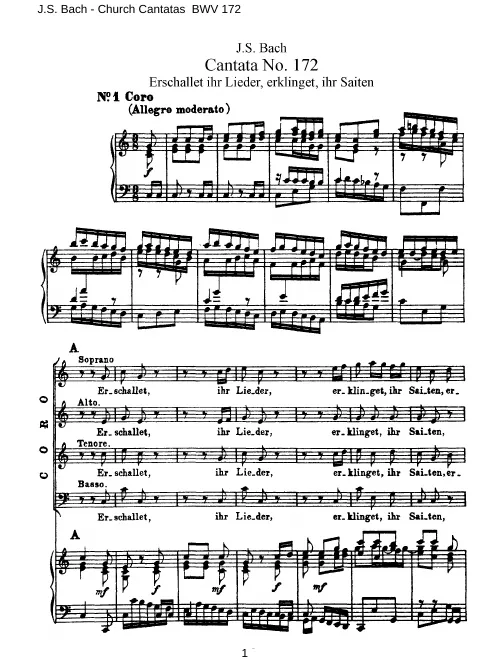 First page of Erschallet, ihr Lieder