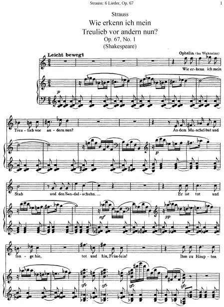 First page of 6 Lieder