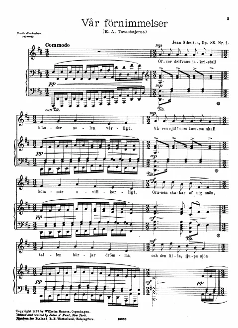 First page of 6 Songs, Op.86