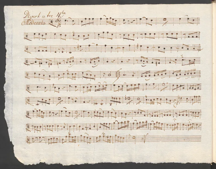 First page of Baryton Trio in C major