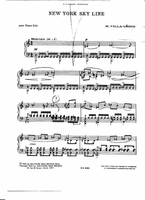 First page of New York Skyline Melody
