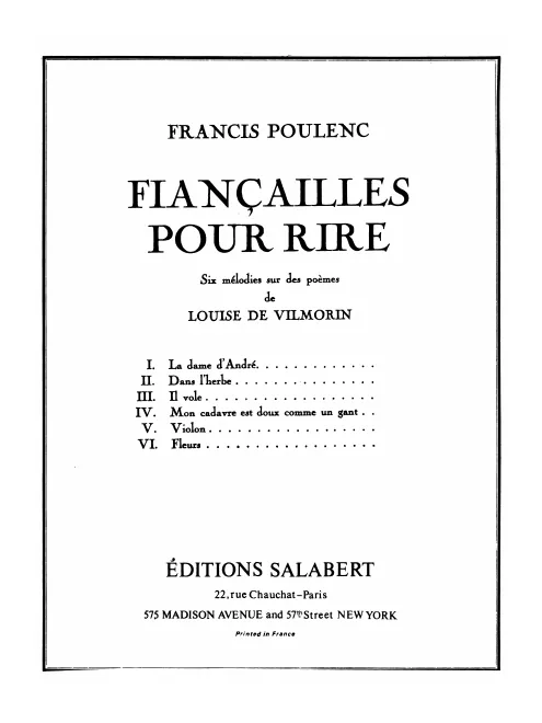First page of Fiançailles pour rire