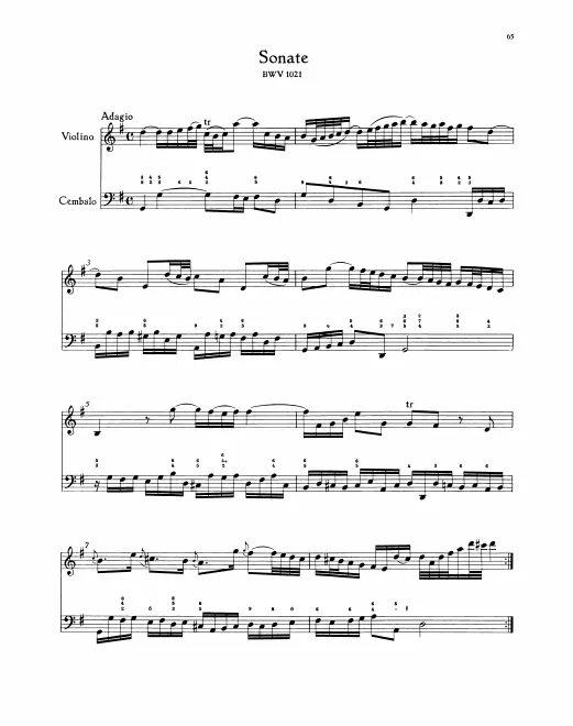 First page of Violin Sonata