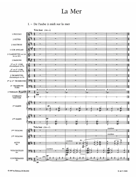 First page of La mer