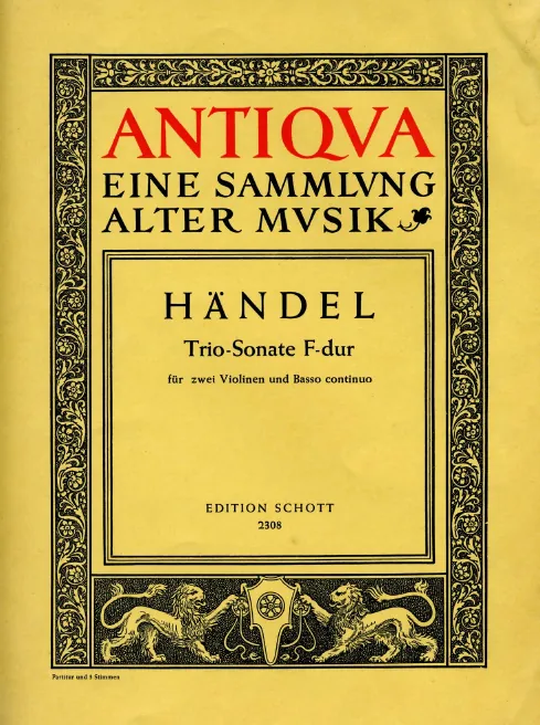 First page of Trio Sonata in F major