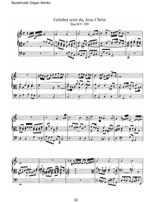 First page of Gelobet seist du, Jesu Christ