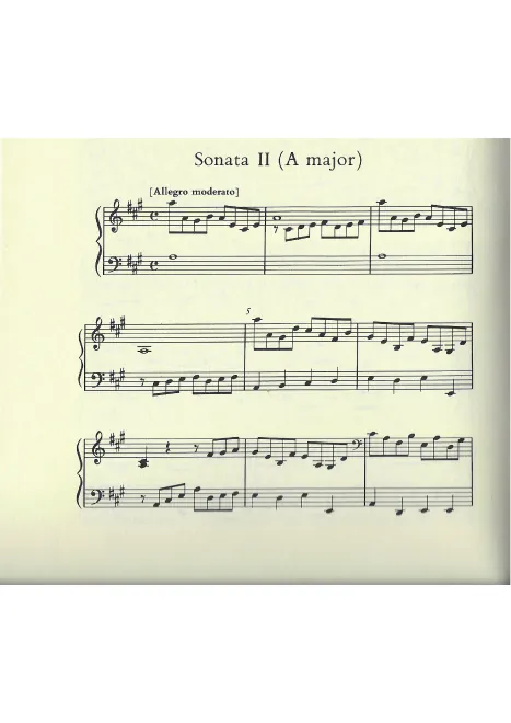 First page of Keyboard Sonata in A major